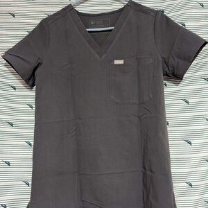 Figs Women's Charcoal V-Neck Blouse